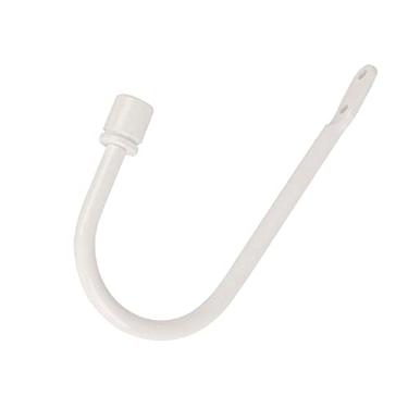 Imagem de 1 peça suporte de cortina de metal tieback gancho de parede em forma de u suportes de prata preta com 2 parafusos acessórios de cortina decoração de casa, um, 2 peças