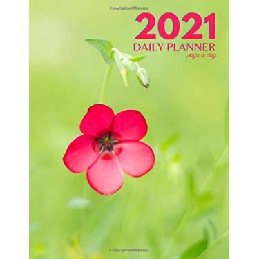 Imagem de Daily Planner 2021 Page a Day: Flroal Daily Calendar One Page Per Day 8.5 X 11 , 365 Day Planner , Personal Organizer , Gifts For Women