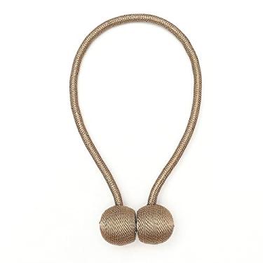 Imagem de Cor sólida cortina fivela magnética fivela de cortina de cordão redondo fivela magnética sem perfuração sem instalação sem instalação fixas de cortina de cortina tiebacks, T13,4 pcs