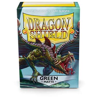 Imagem de Dragon Shield Matte Green Sleeve Para Card Game Padrão