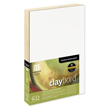 Imagem de Ampersand Art Supply Painel de pintura de madeira: Museum Series Claybord, 22.9 cm x 30.5 cm, 3/10.2 cm perfil embalado