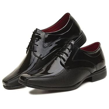 Imagem de SAPATO SOCIAL MASCULINO OXFORD PRETO ESTILO ITALIANO (41, PRETO)