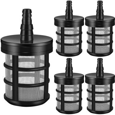 Imagem de Tondiamo 4 peças de filtros de mangueira doméstica bomba de água filtro de sedimentos 50 malha mangueira de aço inoxidável filtro de água filtro de mangueira de jardim para pulverizadores, arruelas de carro, bombas de óleo e equipamentos industriais