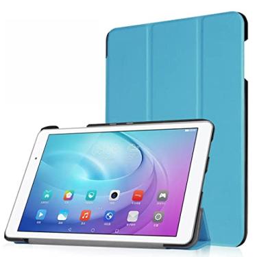 Imagem de iPad 9 10,2 polegadas Slim Stand Smart Protector com iPad Pro 11 polegadas Pro 10,5 polegadas iPad 9,7 polegadas iPad 2 3 4 iPad Mini 1 2 3 4 5 capa protetora de couro (iPad Mini 4/5, azul claro)