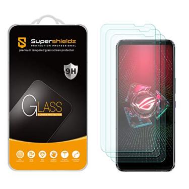 Imagem de (Pacote com 3) Supershieldz projetado para Asus Rog Phone 6/6 Pro / 5 / 5s / 5 Pro / 5s Pro / 5 Ultimate protetor de tela de vidro temperado, antiarranhões, sem bolhas