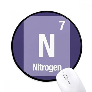 Imagem de DIYthinker N Nitrogênio elemento químico ciência mouse pad desktop escritório tapete redondo para computador