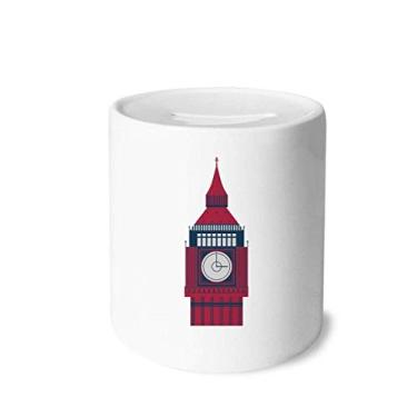 Imagem de DIYthinker Tower Big Ben UK Landmark Flag Money Box Saving Banks Ceramic Coin Case Kids Adults