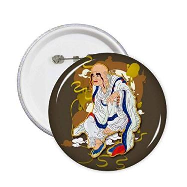 Imagem de Culture Eighteen Arhats Figuras Alfinetes Emblema Botão Decoração Acessório 5 peças
