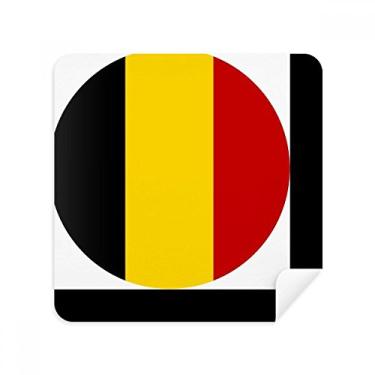 Imagem de Pano de limpeza de tela de telefone com estampa de símbolos nacionais da Bélgica tecido de camurça 2 peças