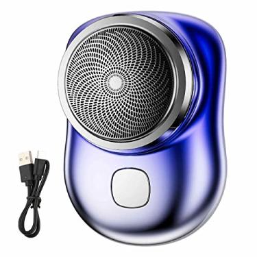 Imagem de Mini Barbeador Elétrico | barbear sem dor para cuidados profissionais,Barbeador bolso leve, lavável USB recarregável Barbeador barba portátil Aparador cabelo Baodan