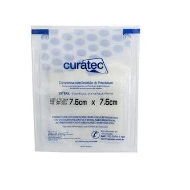 Imagem de Compressa com Emulsão de Petrolatum CURATEC - 7,6 cm x 7,6 cm