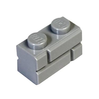 Imagem de LEGO Parts and Pieces: Light Gray (Medium Stone Grey) 1x2 Masonry Profile Brick x20