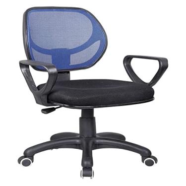 Imagem de cadeira de escritório Cadeira de mesa de escritório Cadeira de computador ergonômica Cadeira de levantamento Cadeira de estudo Cadeira giratória Cadeira de jogos Cadeira (cor: azul, tamanho: tamanho