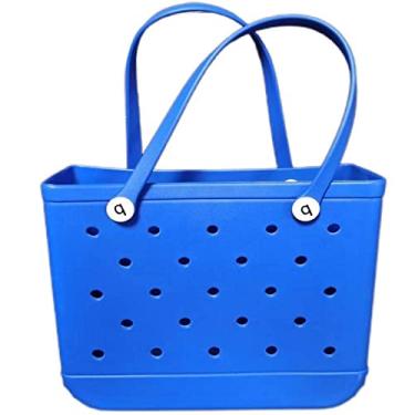 Imagem de Bolsa de praia Eva, bolsa de praia feminina leve à prova d'água, bolsa de praia, sacola de viagem para academia praia viagem piscina ioga, Azul, Large, Viagens de Lazer