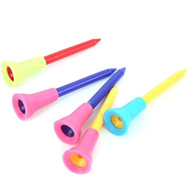 Imagem de Suporte de bola para camisetas de golfe, suporte de bola de golfe para camisetas de golfe Taco de golfe de plástico Cores brilhantes para campo de golfe para campo de esportes