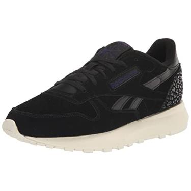 Imagem de Reebok Tênis feminino clássico de couro Sp, Preto/Giz, 36