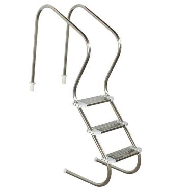 Imagem de Escada para Piscina Confort 2" com 3 Degraus Duplos em Aço Inox - Sodramar