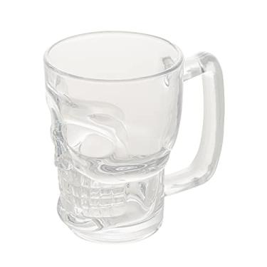 Imagem de LYOR - Caneca para Chopp e Cerveja de Vidro Caveira Rock Style 365ml