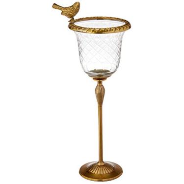 Imagem de Sancti Castical 38 * 17cm Vidr/met Tran/dour Cn Passaro Home & Co Único