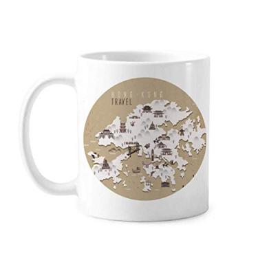 Imagem de Mapa de localização de Hong Kong, xícara de cerâmica e porcelana de café