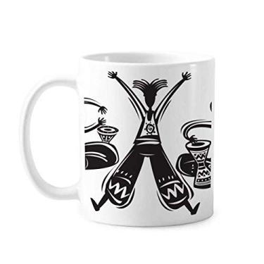 Imagem de Dance Celebrate Mexico Totems Pandeiro Caneca Cerâmica Café Porcelana