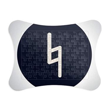 Imagem de White Music Flat Signature Moldura preta de quebra-cabeça de papel para casa