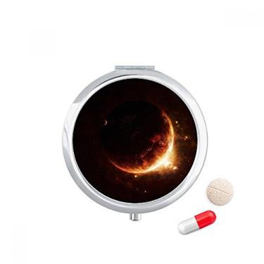 Imagem de Golden Shining Universe Ilustration Pattern Pill Case Pocket Medicine Storage Box Dispenser Recipiente