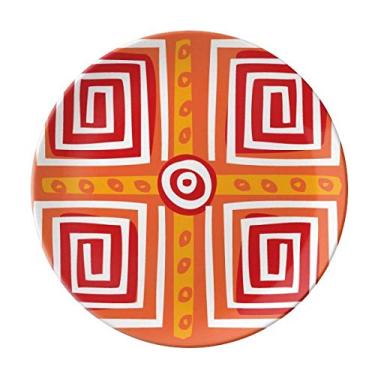 Imagem de Caixas espirais Totems do México Placa de civilização decorativa de porcelana Salver Prato de jantar