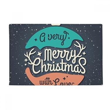 Imagem de DIYthinker Guirlanda colorida de Natal com ilustração abstrata, tapete antiderrapante para porta de banheiro