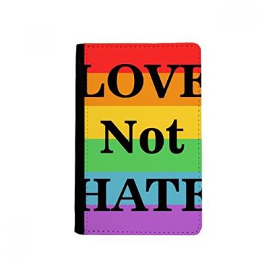 Imagem de Transgênero Bisexuals Love Not Hate LGBT Porta-passaporte Notecase Burse Capa carteira porta-cartões
