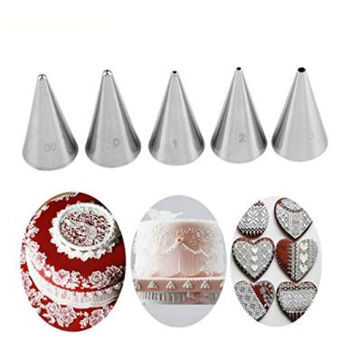 Imagem de FantasyDay conjunto de decoração de bolo, 5 peças de bicos de aço inoxidável para decorar o gelo, kit de pontas de bicos – Natal feriado, aniversário, casamento, cupcakes, bolos, biscoitos, sobremesa, doces, pastelaria, faça você mesmo, ferramentas #5