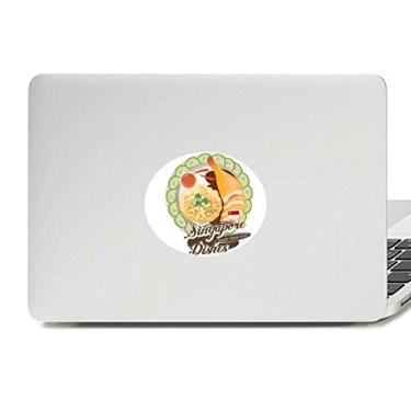 Imagem de Adesivo de notebook com emblema de vinil de arroz hainanês de galinha de Singapura