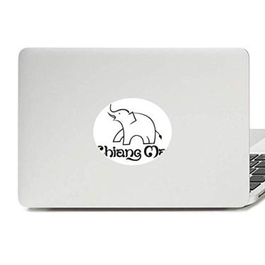 Imagem de Adesivo de notebook com emblema de vinil da Tailândia Easy Elephant Shield
