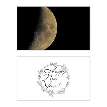 Imagem de Cartão de felicitações Half Planet Dark Night Sky New Year Festival Bless Message Present