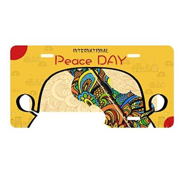 Imagem de DIYthinker Pôster do festival de música de violino Rock placa etiqueta decoração de carro dia da paz