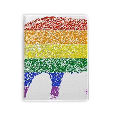 Imagem de Diário de capa macia Rainbow Gay Porco LGBT