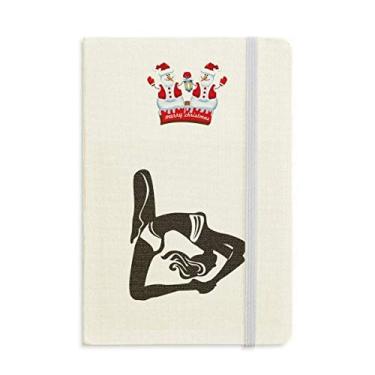 Imagem de Yoga Girl caderno elástico Keep Healthy Sports Christmas Snowman capa dura grossa