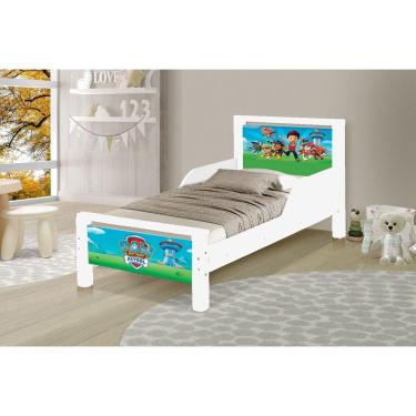 Imagem de cama infantil meli patrulha canina com proteção lateral