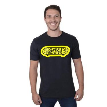 Imagem de Camiseta Masculina Skateboard Gola Careca Algodão Leve - Genuine