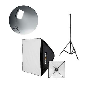 Imagem de Softbox para Iluminação 40x40 + Tripé Universal e Lâmpada de Luz Fria 220V