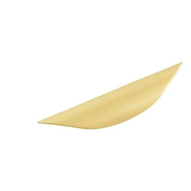 Imagem de Puxadores de armário de cobre dourado Puxadores de gaveta Preto Puxadores de cozinha Puxadores de porta de armário Meia lua Puxador de móveis Ferragens de porta, ouro 64 mm