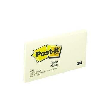 Imagem de 12PK 3M 655RP Post-it Note Amarelo 3x5 100Sht Volume