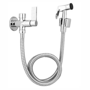 Imagem de Ducha Higienica Com 2 Saidas Para Banheiro Metal Ducha De Mão Dupla Sa