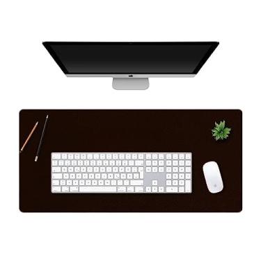Imagem de Mouse Pad 90x40cm Desk Pad Gamer Grande Retangular Tapete De Mesa Profissional Design Slim Escritório Office Apoio Mouse Antiderrapante Fácil Deslize (CAFÉ)