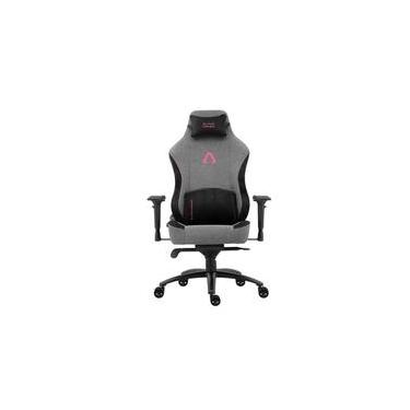 Imagem de Cadeira Gamer Alpha Gamer Nebula Fabric, Tecido, Até 150 kg, Apoio de Braço 4D, Reclinável, Cinza e Rosa - AGNEBULA-GRY-PK