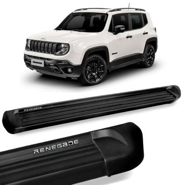 Imagem de Estribo Lateral em Alumínio Preto p/ Jeep Renegade 2015 até 2023