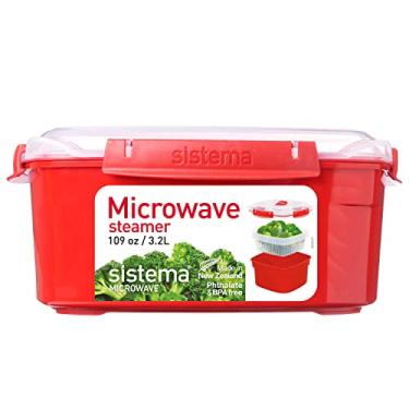Imagem de Sistema Vaporizador de micro-ondas para cozinhar alimentos e vegetais com ventilação de liberação de vapor