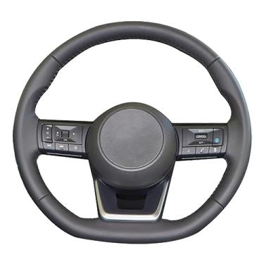 Imagem de Adequado para Nissan X-Trail X Trail XTrail T32 3ª geração 2014-2018, capa de volante de carro, capa de volante costurada à mão, resistente e durável