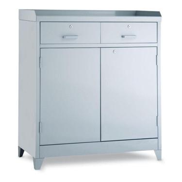 Imagem de Armário De Aço P/ Ferramenta Ferramenteiro Duplo C/ Chave Cinza