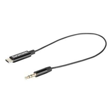 Imagem de Saramonic SR-C2001 3,5 mm TRS macho para microfone estéreo ou mono USB-C e cabo adaptador de áudio para gravar no iPhone 15, dispositivos móveis Android, computadores, iPad novo e mais